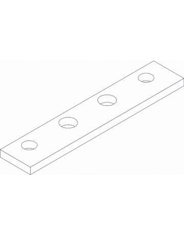 Bild Rauchwärmeabzug- Rahmenunterlage, für Fang- und Putzsicherung, Breite 71mm, Höhe 14mm, Stärke 3mm-1