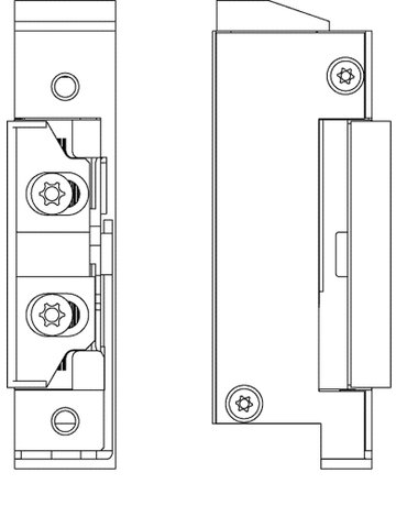 Bild Vektortüröffner,mit schwacher Fallenfeder,A4000L-B AC/DC,DL-R - GEZE-1