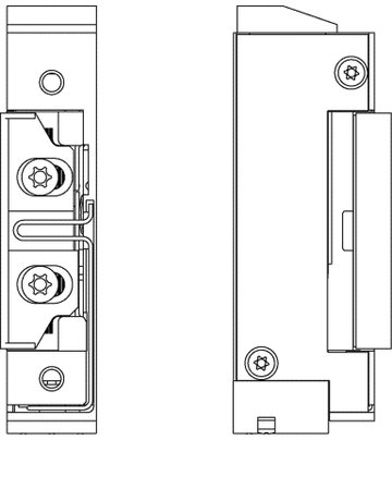 Bild Vektortüröffner,mit schwacher Fallenfeder,A4001L-B AC/DC,DL-R - GEZE-1