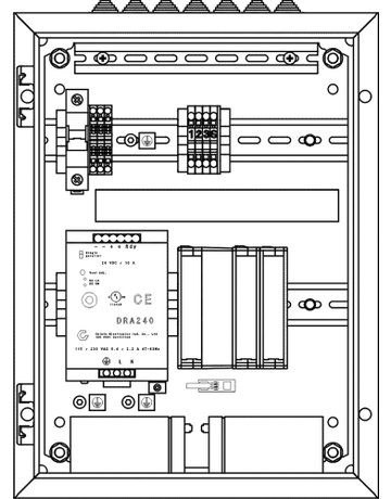Bild RWA-Notstromsteuerzentrale, 24V DC, Aufputz, MBZ 300, N8, Stahlbl. gra lichtgrau - GEZE-1