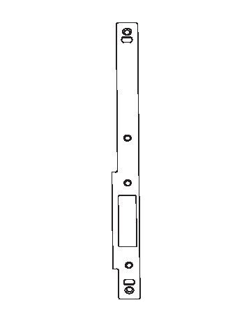 Bild GEZE Lappenstulp IQ Lock,24x320x2,kantig,edelstahl-1