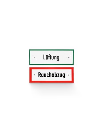 Bild OA-Hinweisschild Rauchabzug, rot lackiert - GEZE-0