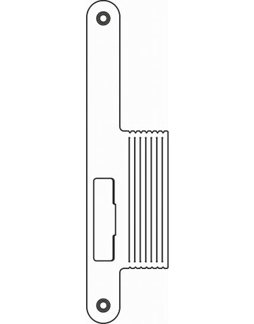 Bild GEZE Lappenschließblech IQ Lock,DR,20/50x235x3 rd,edelstahl-1