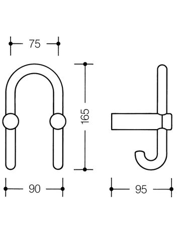 Bild Garderoben- Haken, 801.90.030, Doppelhaken, Breite 90mm, Höhe 165mm, orange hochglanz - Hewi-2