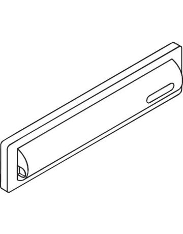 Bild Gebäudeausstattung- Briefeinwurf, mit Namensschild, Polyamid, 680.100, reinweiß durchgefärbt - Hewi-1