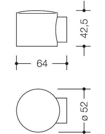 Bild Türstopper 615 Bodenmontage,H 42,5mm,Ø 52,reinweiß - Hewi-2