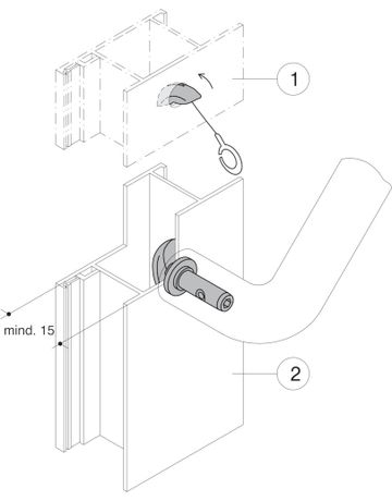 Objekttür-Stoßgriff-Befestigung BA6.7