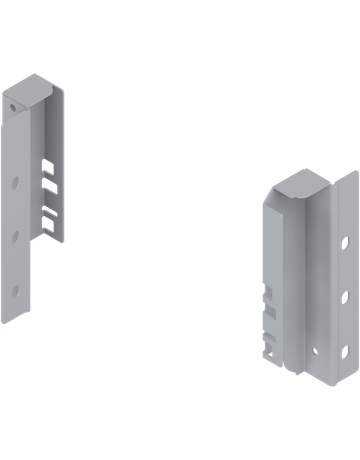 TANDEMBOX Holzrückwandhalter, Höhe B (160 mm), links/rechts, R9006 weissalumin.