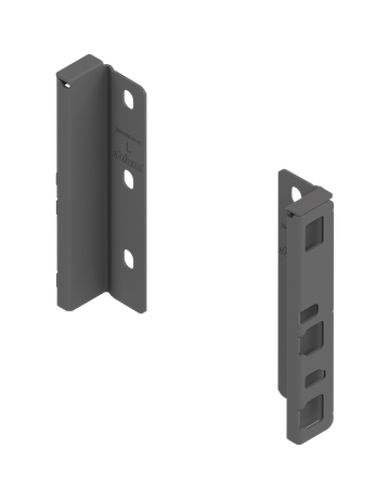 MERIVOBOX Holzrückwandhalter, Höhe K (146 mm), links/rechts, oriongrau matt