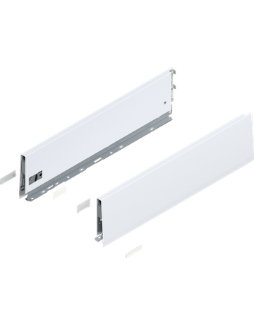 MERIVOBOX Zarge, Höhe K (129 mm), NL=500 mm, links/rechts, seidenweiss matt - Blum