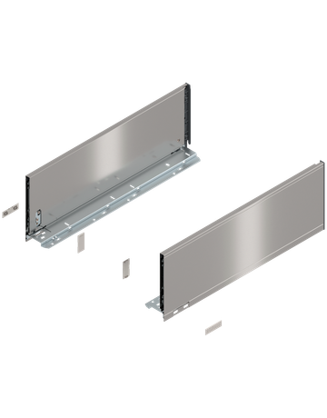 LEGRABOX Zarge, Höhe C (177 mm), NL=500 mm, links/rechts, für LEGRABOX pure, inox-gebür.-lackiert