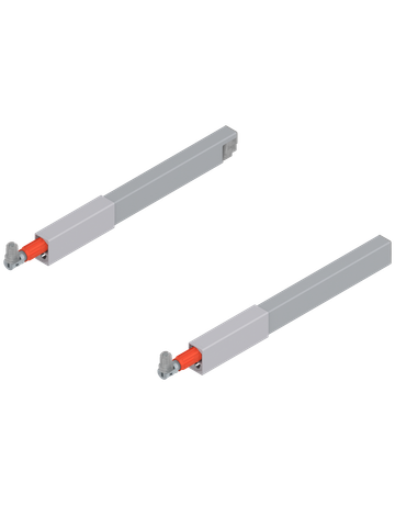 TANDEMBOX Längsreling (oben), für Frontauszug, NL=270 mm, links/rechts, für TANDEMBOX antaro, R9006 weissalumin.