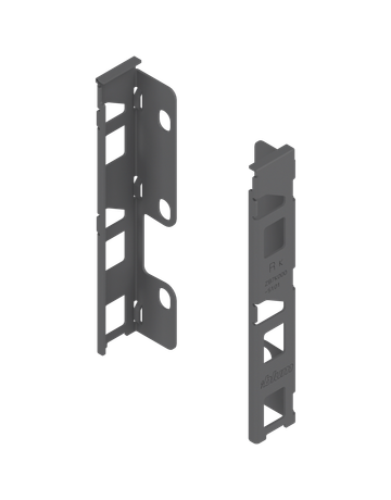 LEGRABOX Holzrückwandhalter, Höhe K (144 mm), links/rechts, oriongrau matt