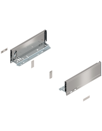 LEGRABOX Zarge, Höhe M (90.5 mm), NL=270 mm, links/rechts, für LEGRABOX pure, inox-gebür.-lackiert - Blum