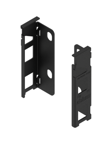 LEGRABOX Holzrückwandhalter, Höhe M (106 mm), links/rechts, carbonschwarz matt - Blum