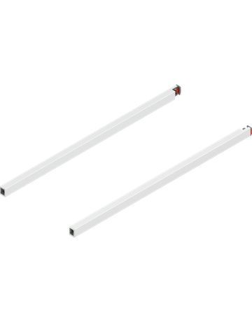 MERIVOBOX Längsreling, NL=500 mm, links/rechts, seidenweiss matt