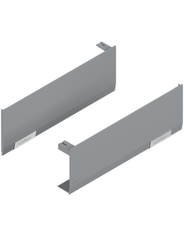 Abdeckkappenset AVENTOS HF/HS/HL top, glatt, links/rechts, bedruckt (Sicherheitshinweis), hellgrau/inox-g.