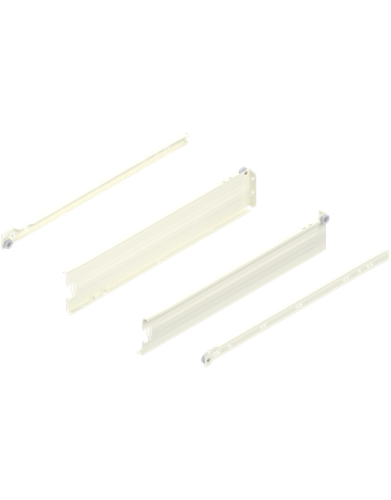 METABOX Stahlzarge, M (86 mm), Teilauszug, NL=500 mm, Steckversion, links/rechts, R9001 cremeweiss