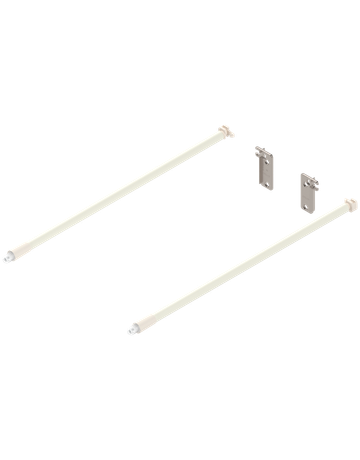 METABOX Längsreling (links/rechts), NL=350 mm, ZRR.8000 Relinghalter rückseitig beigepackt, R9001 cremew/cremew