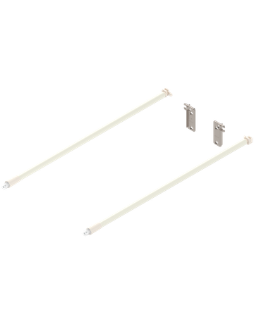 METABOX Längsreling (links/rechts), NL=400 mm, ZRR.8000 Relinghalter rückseitig beigepackt, R9001 cremew/cremew