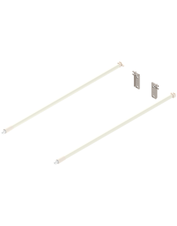 METABOX Längsreling (links/rechts), NL=450 mm, ZRR.8000 Relinghalter rückseitig beigepackt, R9001 cremew/cremew