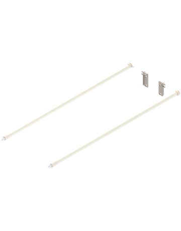 METABOX Längsreling (links/rechts), NL=550 mm, ZRR.8000 Relinghalter rückseitig beigepackt, R9001 cremew/cremew