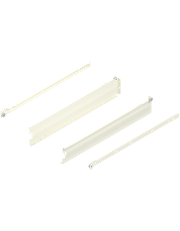 METABOX Stahlzarge, M (86 mm), Teilauszug, NL=550 mm, Steckversion, links/rechts, R9001 cremeweiss