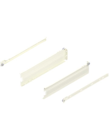 METABOX Stahlzarge, M (86 mm), Teilauszug, NL=400 mm, Steckversion, links/rechts, R9001 cremeweiss