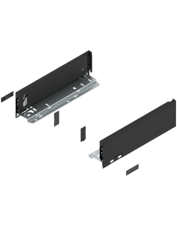 LEGRABOX Zarge, Höhe M (90.5 mm), NL=300 mm, links/rechts, für LEGRABOX pure, carbonschwarz matt - Blum