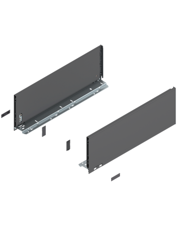 LEGRABOX Zarge, Höhe C (177 mm), NL=500 mm, links/rechts, für LEGRABOX pure, oriongrau matt