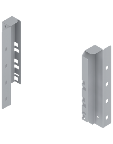 TANDEMBOX Holzrückwandhalter, Höhe C (192 mm), links/rechts, R9006 weissalumin.