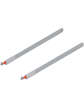 TANDEMBOX Längsreling (oben), für Frontauszug, NL=550 mm, links/rechts, für TANDEMBOX antaro, R9006 weissalumin.