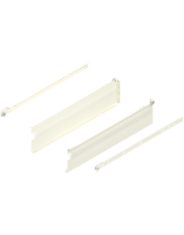 METABOX Stahlzarge, K (118 mm), Teilauszug, NL=500 mm, Schraubversion, links/rechts, R9001 cremeweiss