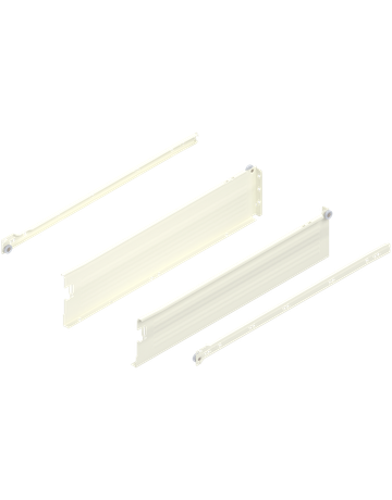 METABOX Stahlzarge, K (118 mm), Teilauszug, NL=550 mm, Schraubversion, links/rechts, R9001 cremeweiss