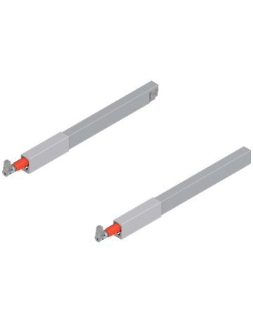 TANDEMBOX Längsreling (oben), für Frontauszug, NL=300 mm, links/rechts, für TANDEMBOX antaro, R9006 weissalumin.