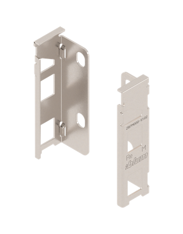 LEGRABOX Holzrückwandhalter, Höhe M (106 mm), links/rechts, vernickelt