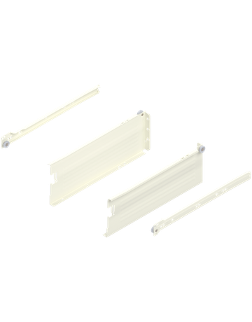 METABOX Stahlzarge, K (118 mm), Teilauszug, NL=350 mm, Schraubversion, links/rechts, R9001 cremeweiss