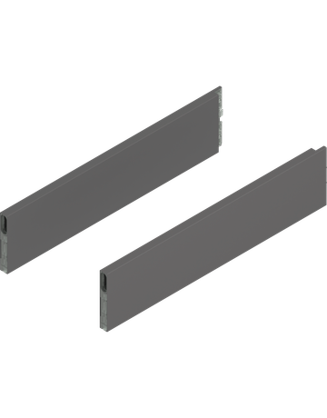 MERIVOBOX BOXCAP, NL=450 mm, Höhe E, links/rechts, oriongrau matt - Blum