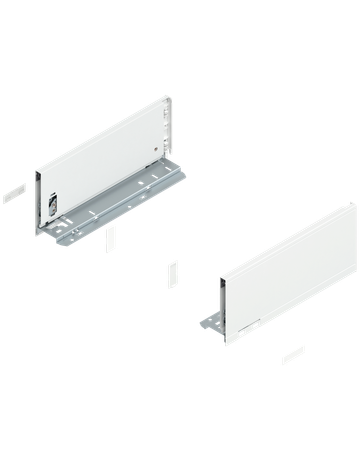 LEGRABOX Zarge, Höhe K (128.5 mm), NL=300 mm, links/rechts, für LEGRABOX pure, seidenweiss matt