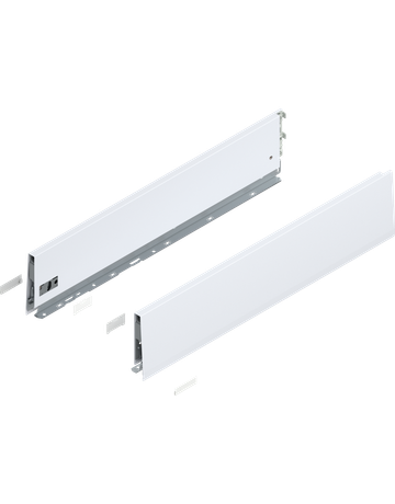 MERIVOBOX Zarge, Höhe K (129 mm), NL=600 mm, links/rechts, seidenweiss matt - Blum