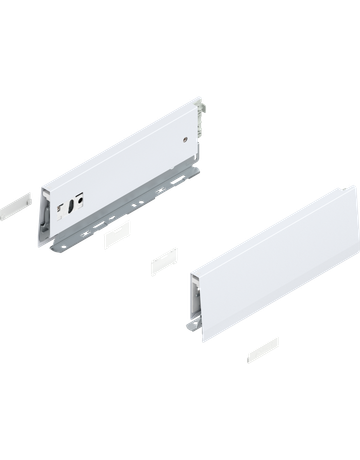 MERIVOBOX Zarge, Höhe M (91 mm), NL=270 mm, links/rechts, seidenweiss matt - Blum