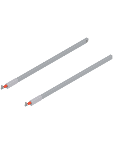 TANDEMBOX Längsreling (oben), für Frontauszug, NL=650 mm, links/rechts, für TANDEMBOX antaro, R9006 weissalumin.