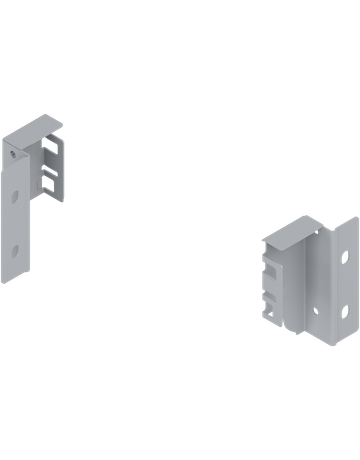 TANDEMBOX Holzrückwandhalter, Höhe M (96,5 mm), links/rechts, R9006 weissalumin.