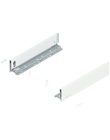 LEGRABOX Zarge, Höhe M (90.5 mm), NL=400 mm, links/rechts, für LEGRABOX pure, seidenweiss matt - Blum