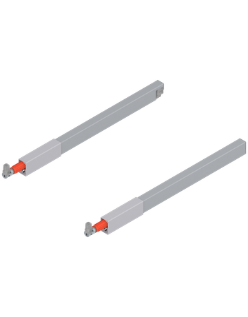 TANDEMBOX Längsreling (oben), für Frontauszug, NL=350 mm, links/rechts, für TANDEMBOX antaro, R9006 weissalumin. - Blum