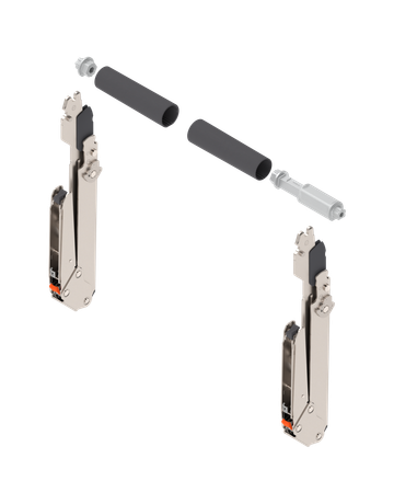 AVENTOS HL top Hochliftklappe, Hebel (Set), KH=340-390 mm, symmetrisch, vernickelt - Blum