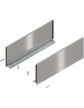 LEGRABOX Zarge, Höhe F (241 mm), NL=650 mm, links/rechts, für LEGRABOX pure, inox-gebür.-lackiert - Blum