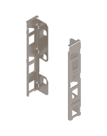 LEGRABOX Holzrückwandhalter, Höhe K (144 mm), links/rechts, vernickelt - Blum