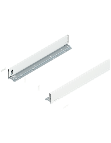 LEGRABOX Zarge, Höhe M (90.5 mm), NL=600 mm, links/rechts, für LEGRABOX pure, seidenweiss matt - Blum