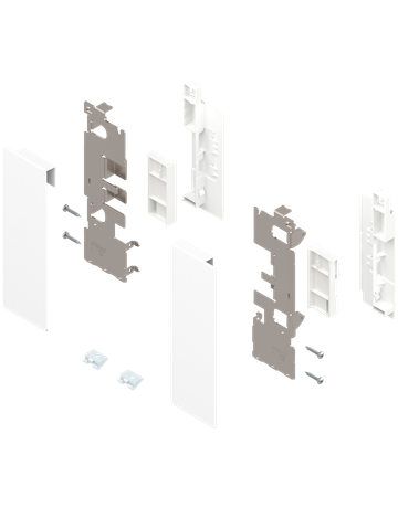 LEGRABOX Fronthalter, Höhe C, für Innenauszug mit Einschubelement, links/rechts, für LEGRABOX free, seidenweiss matt